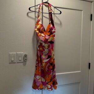 Dolce & Gabbana Multicolor Psychedelic Halter Dress